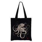 Octopus Japanese Calligraphy Tote Bag