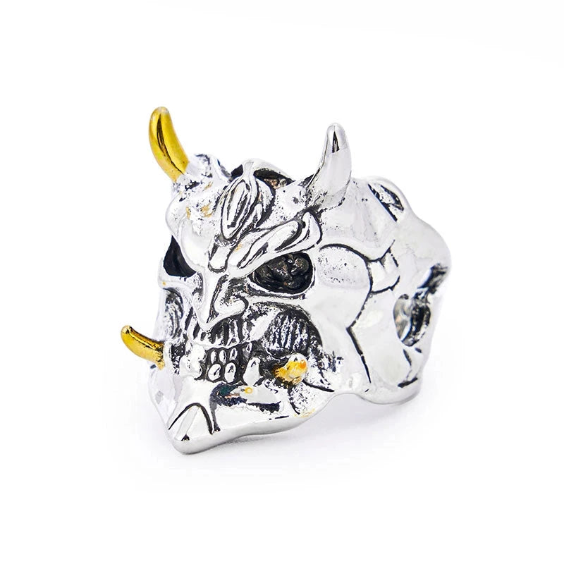 Samurai Mask Skull Ring