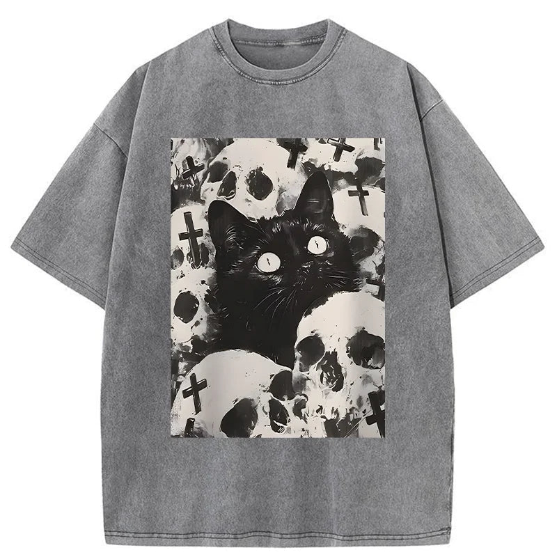 Desperate Cat Washed T-Shirt
