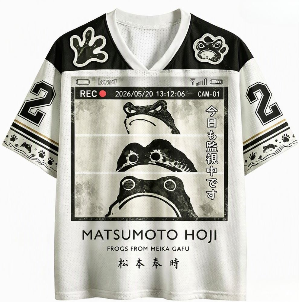 Jaws Retro Surveillance Frogs Jersey Shirts