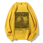 Unisex Bauhaus Style Leopard Printed Sweatshirt