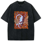 Art Fish And Cat Print Unisex T-shirt