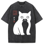 Funny Zen Cat Meme Washed T-Shirt