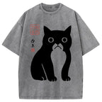Funny Zen Cat Meme Washed T-Shirt