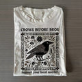 Unisex Classic Cotton Crows Before Bros Printed Folded T-shirt