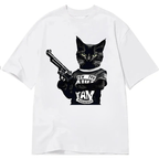 Crazy Cat Pew Pew Madafakas Vintage Cat Art Print Classic T-Shirt