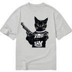 Crazy Cat Pew Pew Madafakas Vintage Cat Art Print Classic T-Shirt