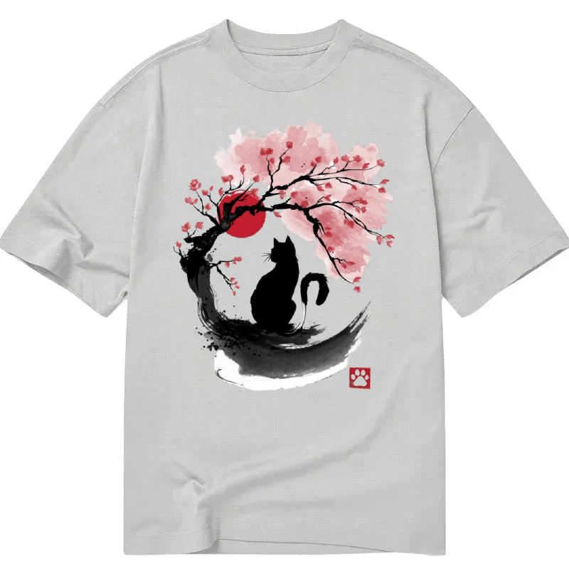 Sakura black cat Classic T-Shirt