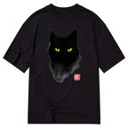 Black Cat Ink Japanese watercolor style Classic T-Shirt