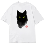 Black Cat Ink Japanese watercolor style Classic T-Shirt