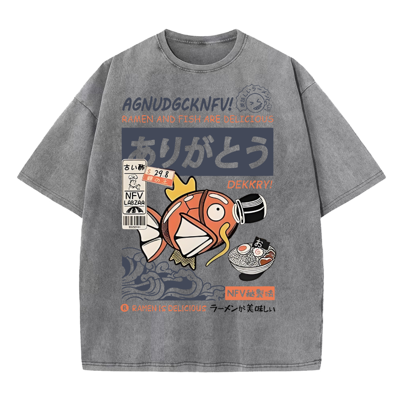 Japanese illustration Washed T-Shirt