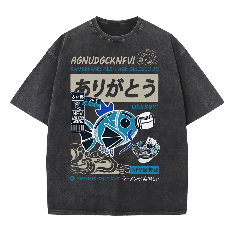 Japanese illustration Washed T-Shirt