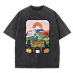 Japan Attractions Washed T-Shirt