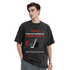 Find The Toxic Cat Funny Washed T-Shirt