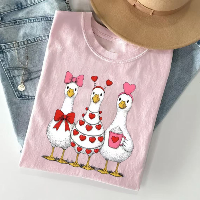 Unisex Just a Lovely Goose Valentine T-shirt