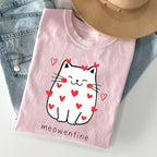 Unisex Cute Cat Valentine T-shirt