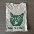 Unisex Classic Feral and Sterile Cat Printed Cotton Printed T-shirt