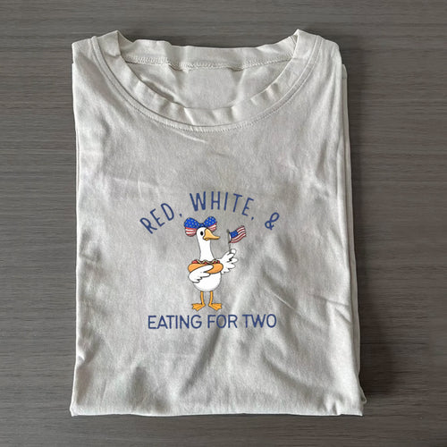 Funny Fourth of July Couples Classic Folded T-shirt