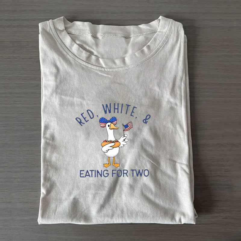 Funny Fourth of July Couples Classic Folded T-shirt