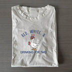 Funny Fourth of July Couples Classic Folded T-shirt