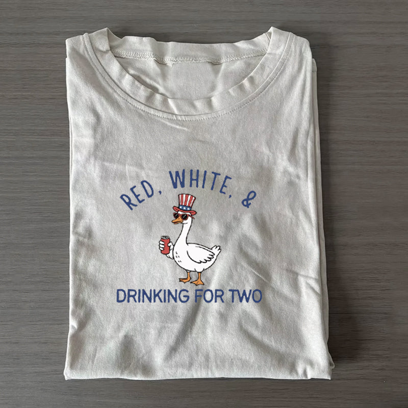 Funny Fourth of July Couples Classic Folded T-shirt
