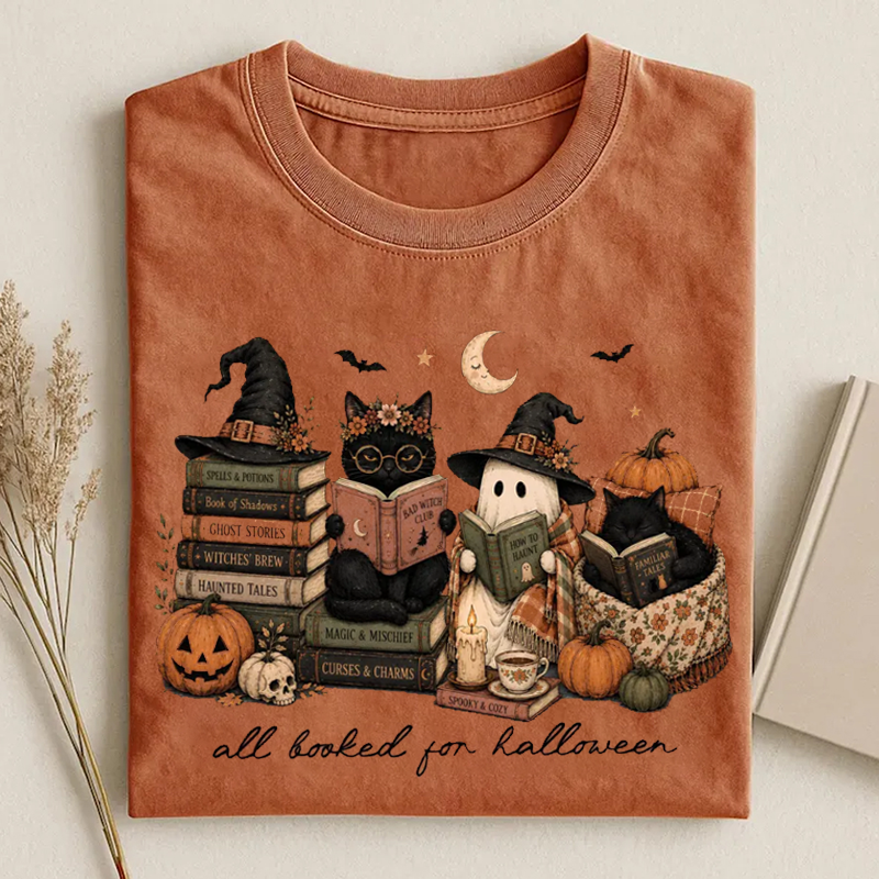 All Booked For Halloween Folded Classic T-shirt