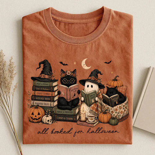 All Booked For Halloween Folded Classic T-shirt