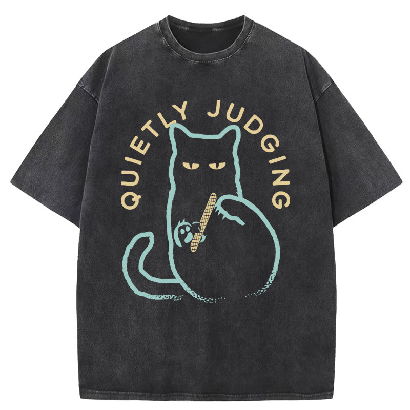Quietly Judging Washed T-Shirt