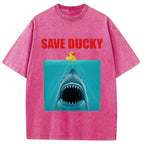 Save Ducky Parody Meme Washed T-Shirt