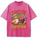 I Can't Eat Gluten Meme Washed T-Shirt