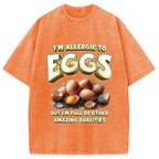 Egg Allergy Washed T-Shirt