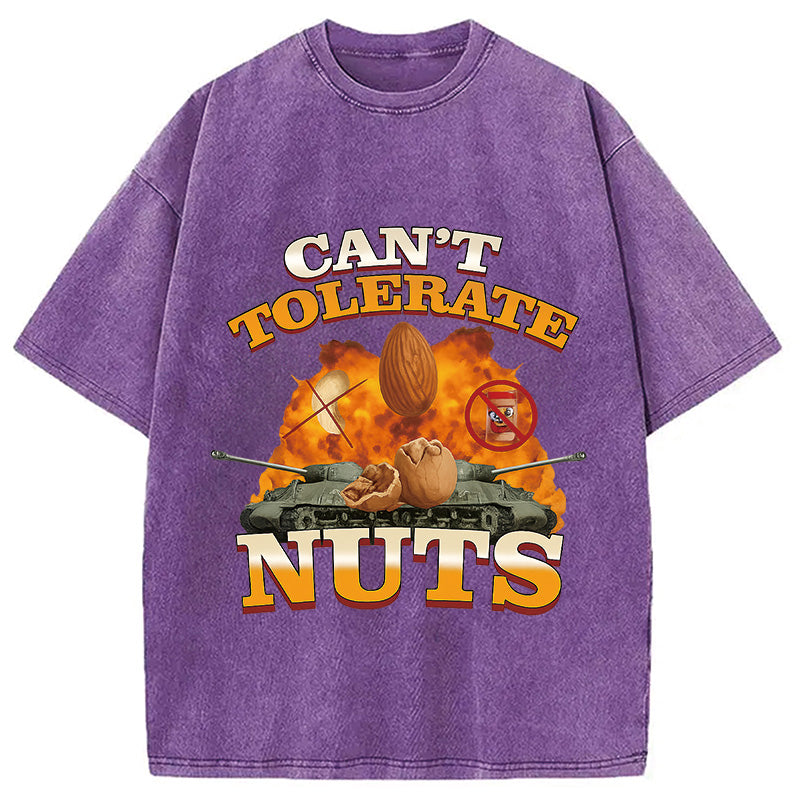 Can't Tolerate Nuts Washed T-Shirt