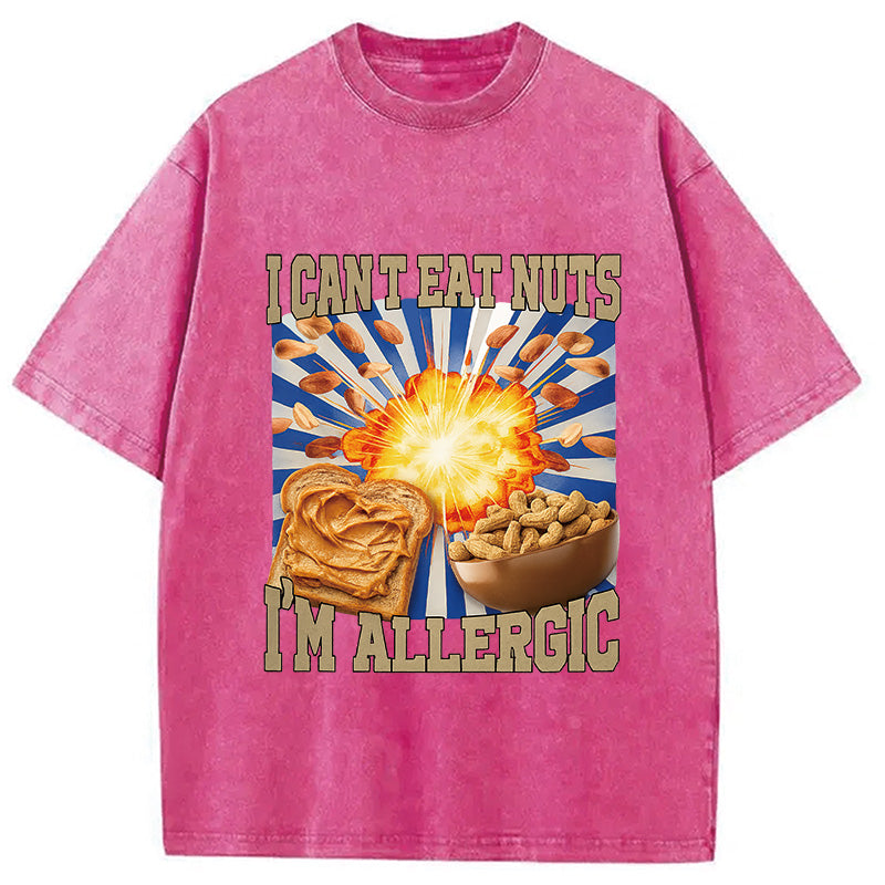Allergy Nut Intolerance Washed T-Shirt