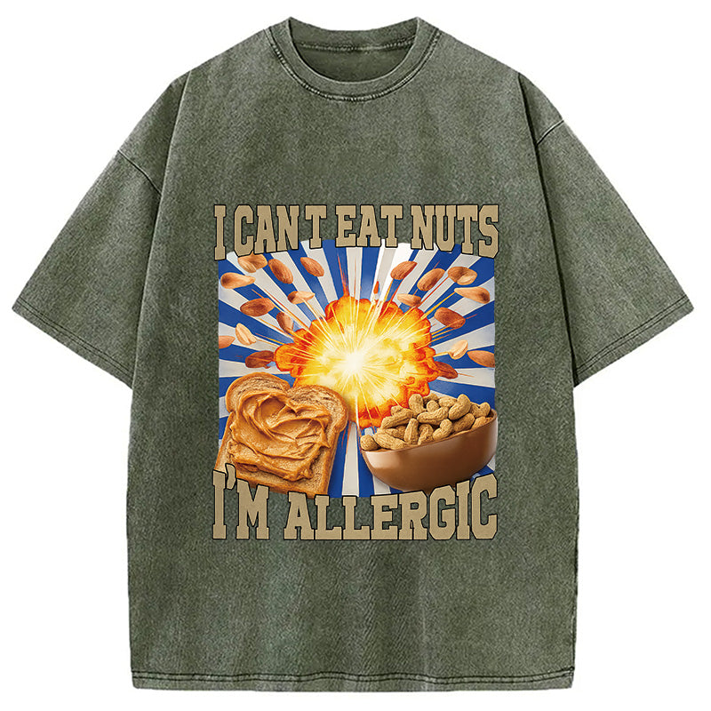 Allergy Nut Intolerance Washed T-Shirt