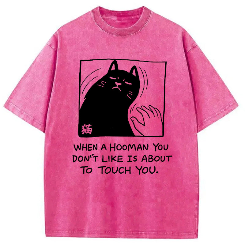 Rebellious Cat Washed T-Shirt