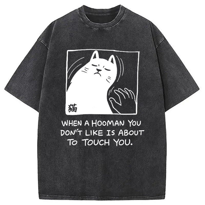 Rebellious Cat Washed T-Shirt