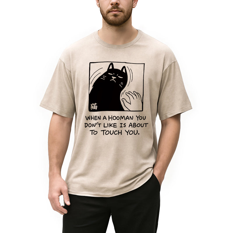 Rebellious Cat Washed T-Shirt