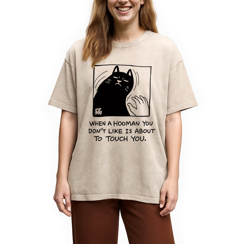 Rebellious Cat Washed T-Shirt