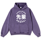 Senpai Vintage Washed Thick Cotton Hoodie