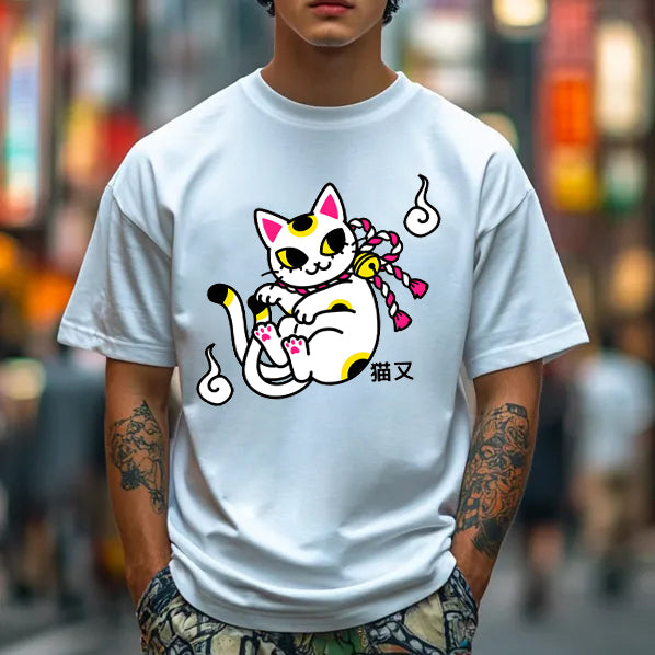Japanese Cat Men's T-Shirt