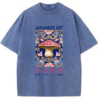Blue Mushroom Vintage Washed T-Shirt