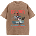 Vintage Cowboy Fish Washed T-Shirt