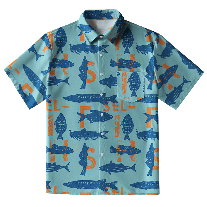 Different Types Of Fish Button-up Shirt