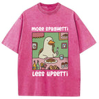 Duck Eating Spaghetti Washed T-Shirt