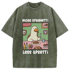 Duck Eating Spaghetti Washed T-Shirt