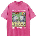 Possums Eating Spaghetti Washed T-Shirt