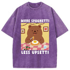 Bear Eating Spaghetti Washed T-Shirt