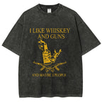 Whiskey Vintage Wash Japanese Design T-Shirt
