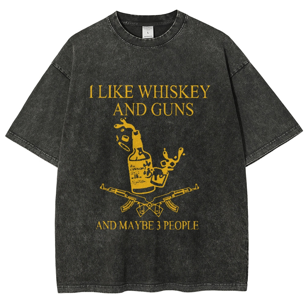 Whiskey Vintage Wash Japanese Design T-Shirt