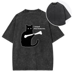 Cat Finds Human Bones Back Washed T-Shirt